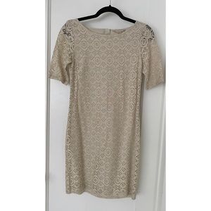 Banana Republic Lace Overlay Shift Dress